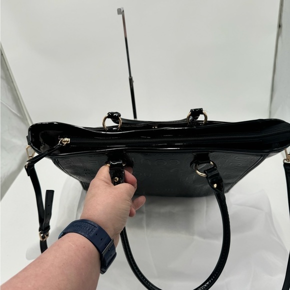 Juicy Couture Black Embossed Logo Tote Bag with Gold Hardware - Picture 7 of 11